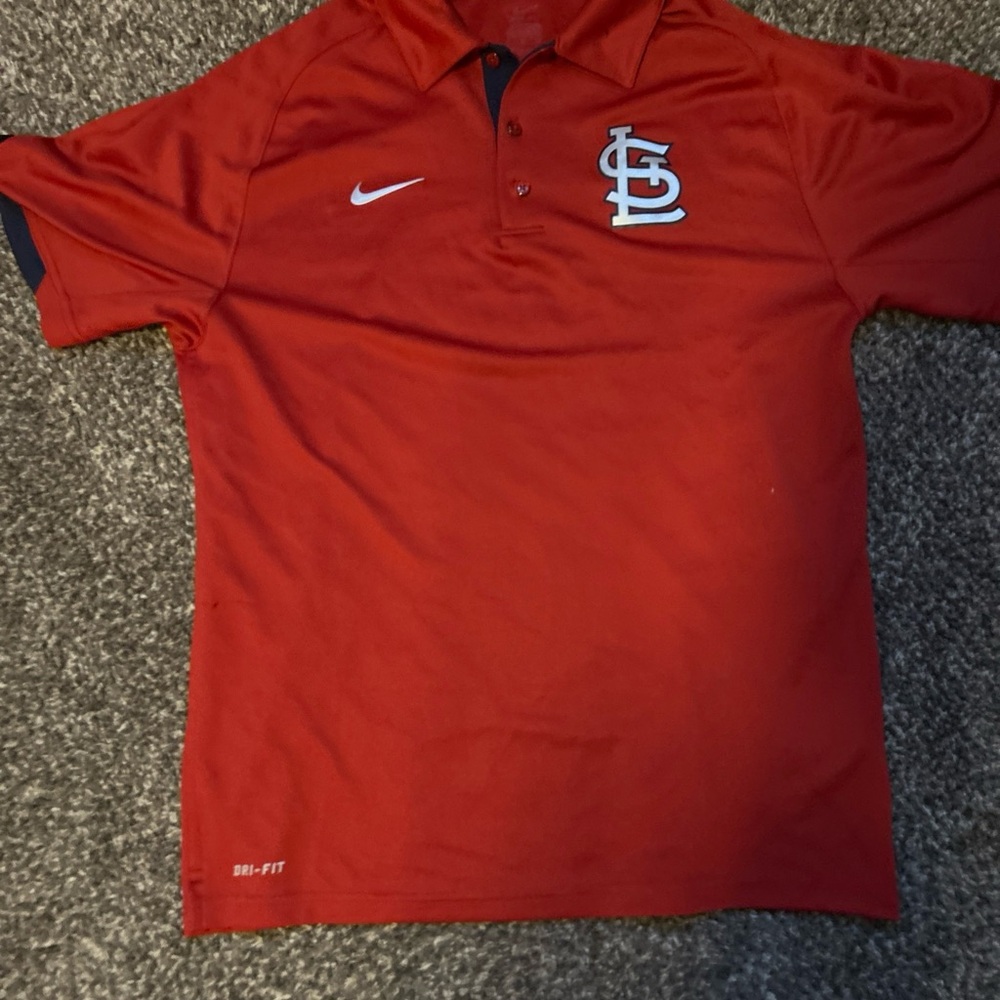 Nike Red Polo Shirt with Logo